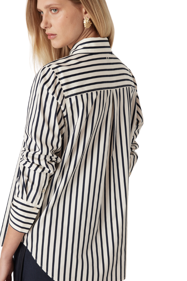 Lina Stripe Shirt - Navy Stripe