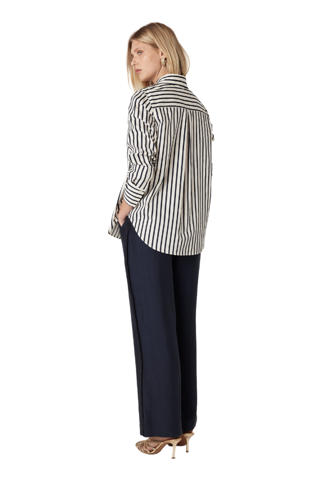 Lina Stripe Shirt - Navy Stripe