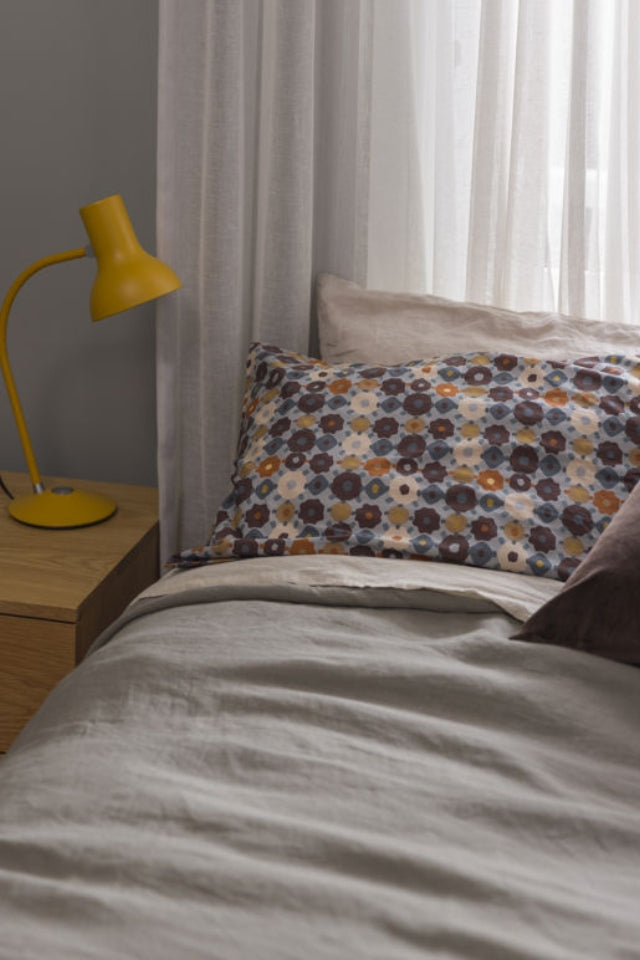 Lisbon Pillowcase Pair - Cloud/Multi