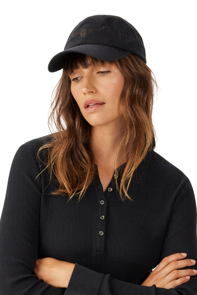 Longhorn Twill Cap - Black Wash