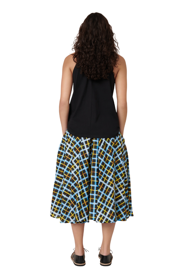 Motion Skirt - Neon Tartan