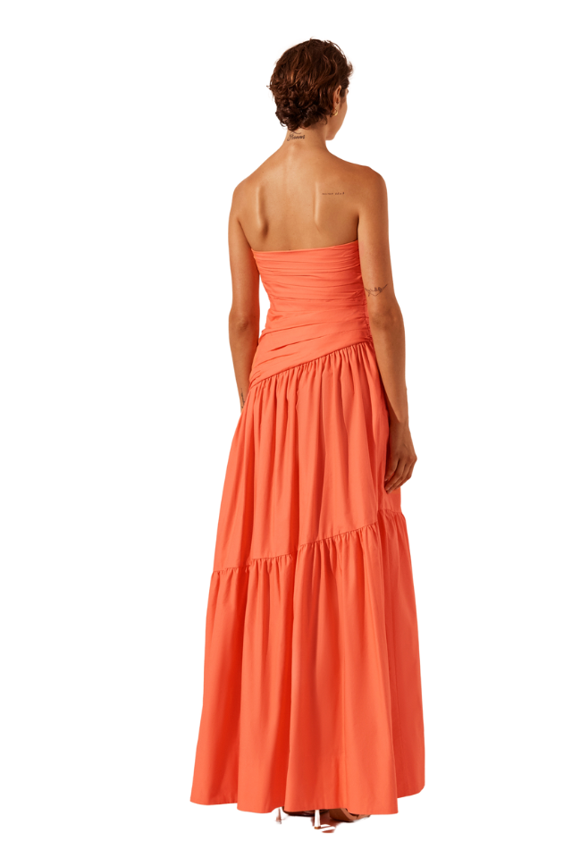 Maiori Strapless Tiered Maxi Dress
