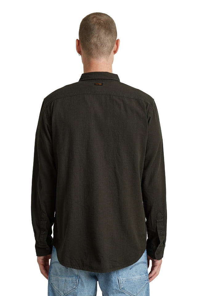 Marine Slim Shirt Long Sleeve - Asfalt Gd