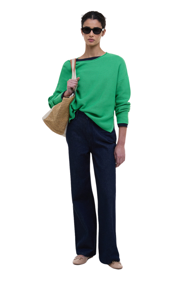 Marine Knitted Jumper - Kelly Green