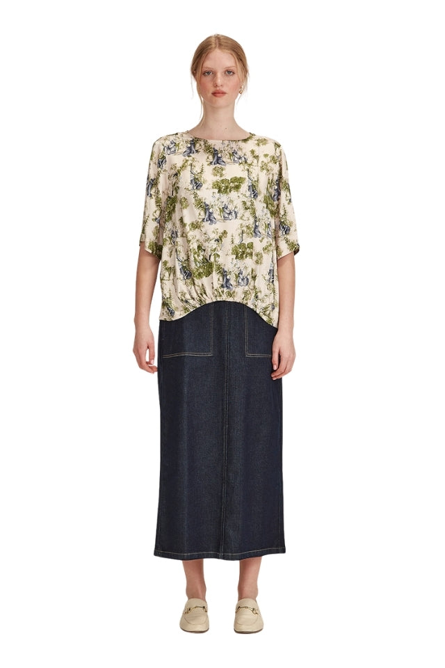 Martine Denim Skirt - Dark Wash