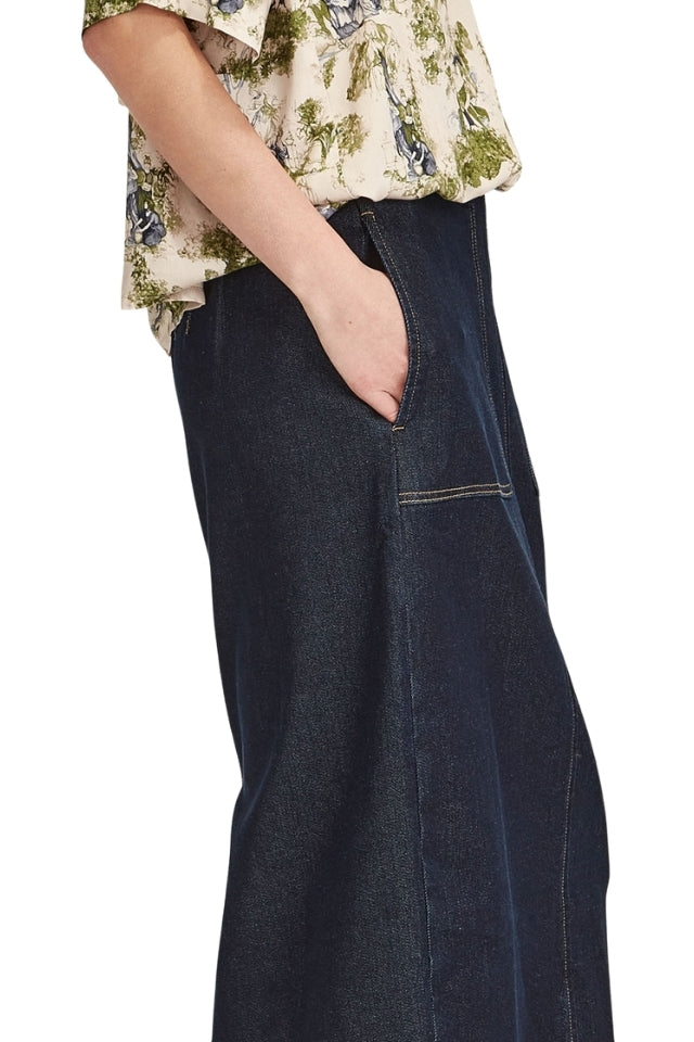 Martine Denim Skirt - Dark Wash