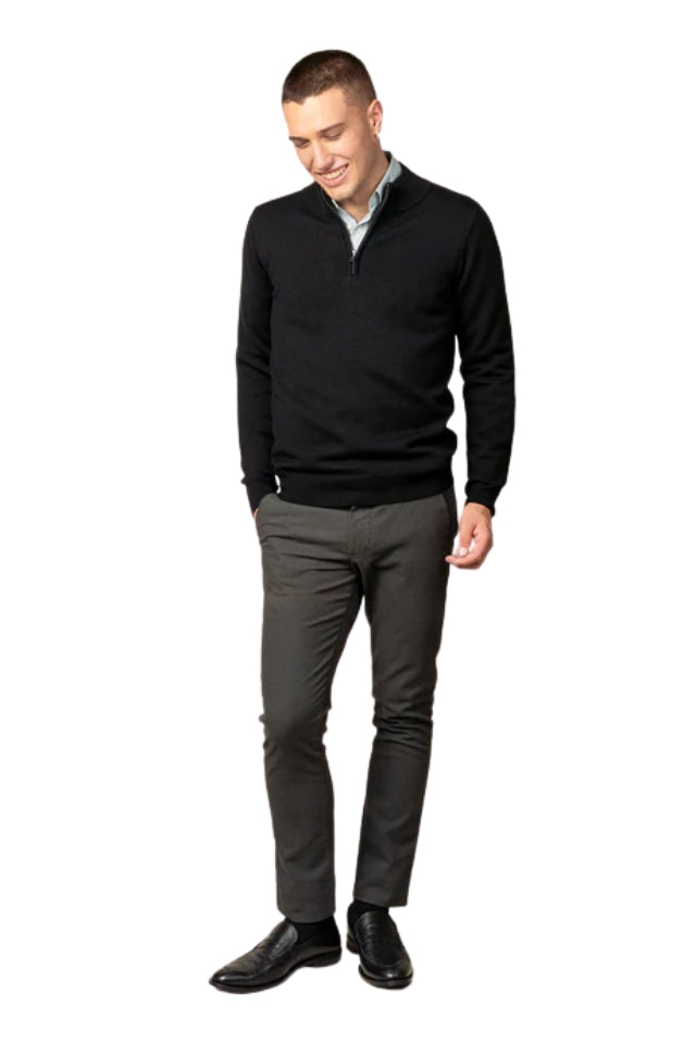 Mataura Black 1/4 Zip Jersey