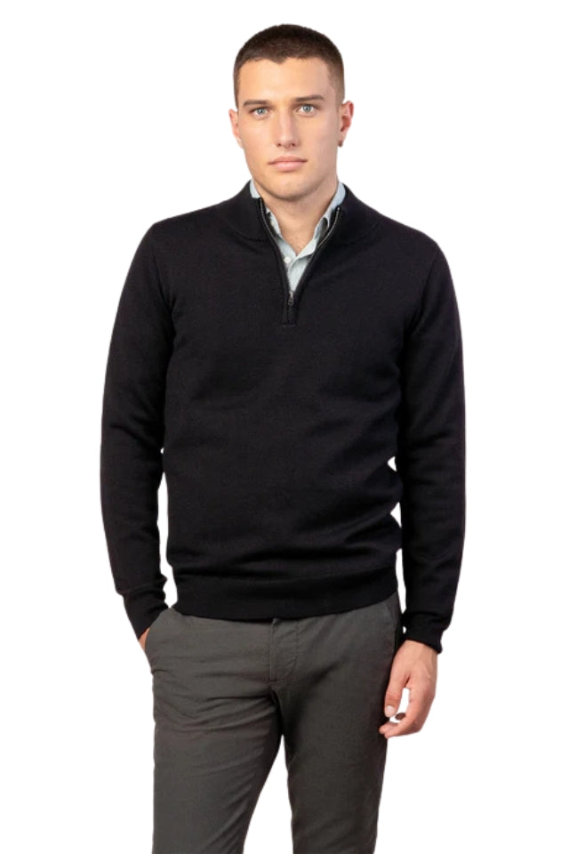 Mataura Black 1/4 Zip Jersey