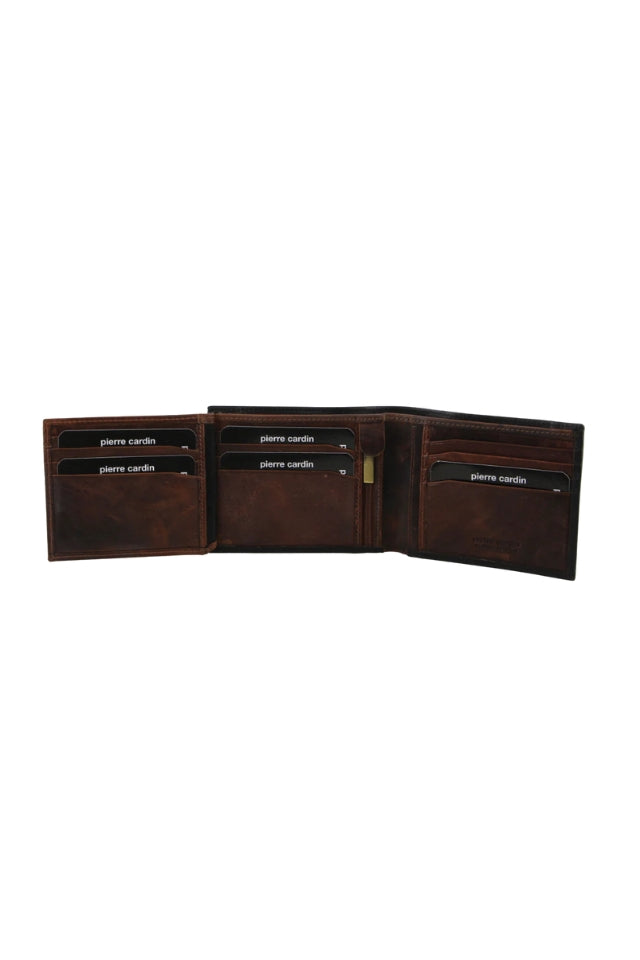 Mens Two Tone Tri-Fold Wallet