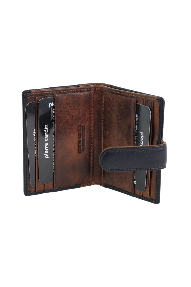 Mens Leather Streamlined Tab Wallet