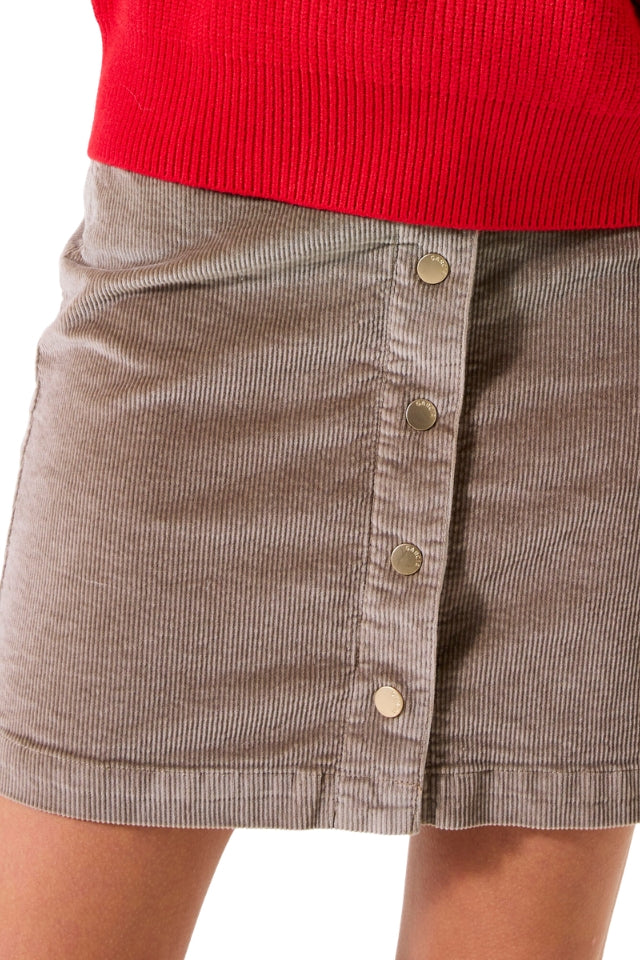 Mini Cord Skirt - Taupe