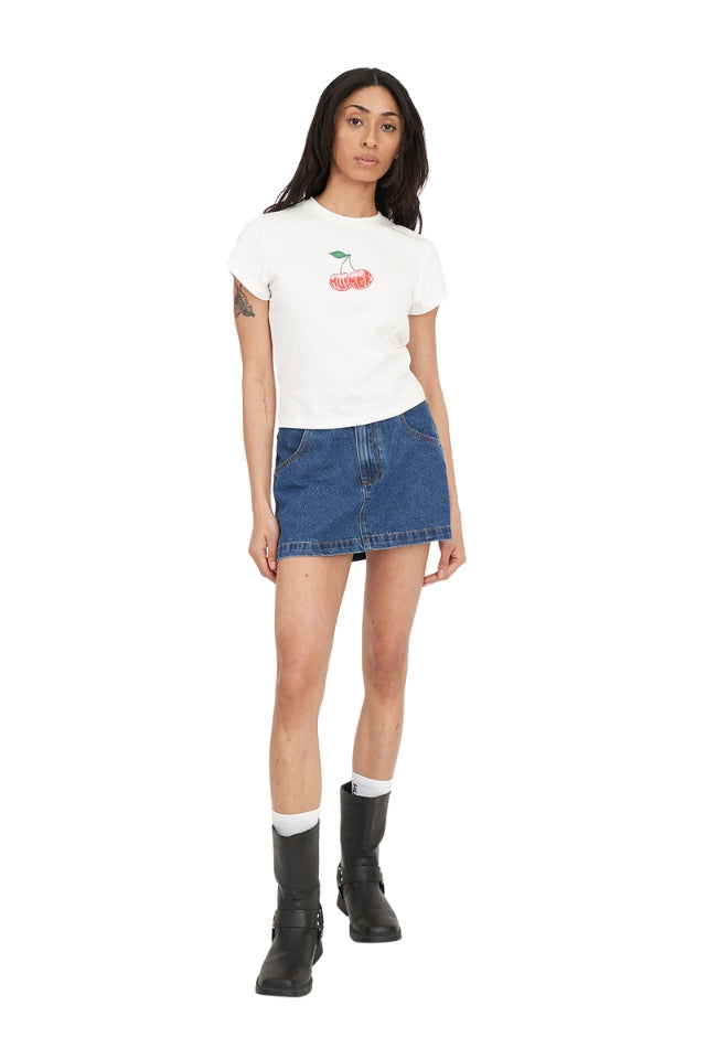Mini Tee 185/Scarlet - Chalk