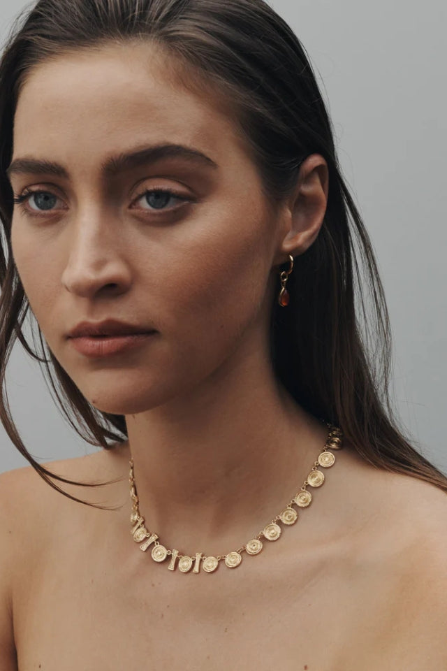 Mirren Earrings - Carnelian Gold Vermeil