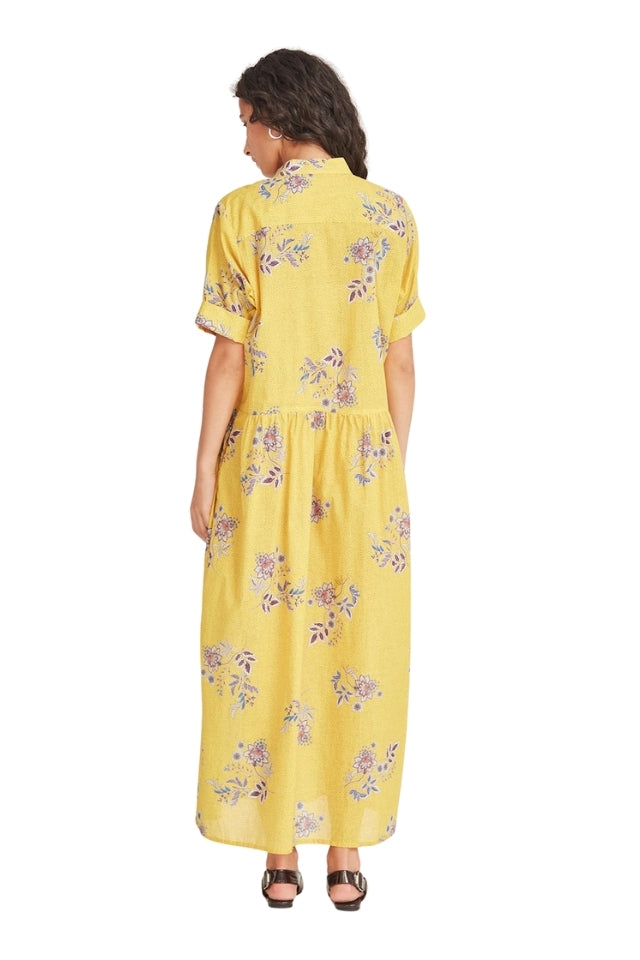 Monica Dress - Yellow Print