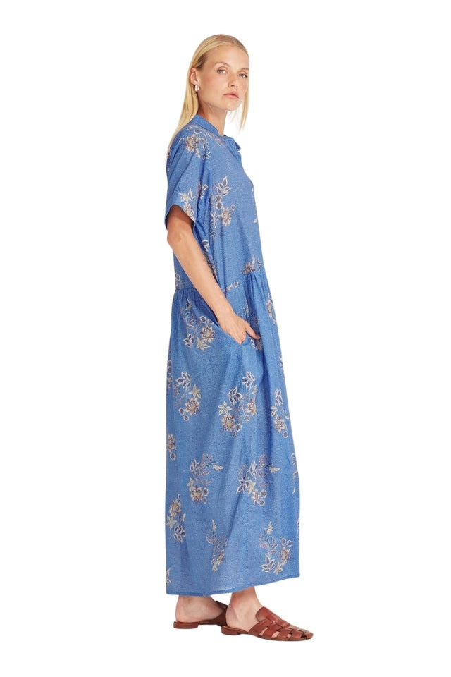 Monica Dress - Blue Print