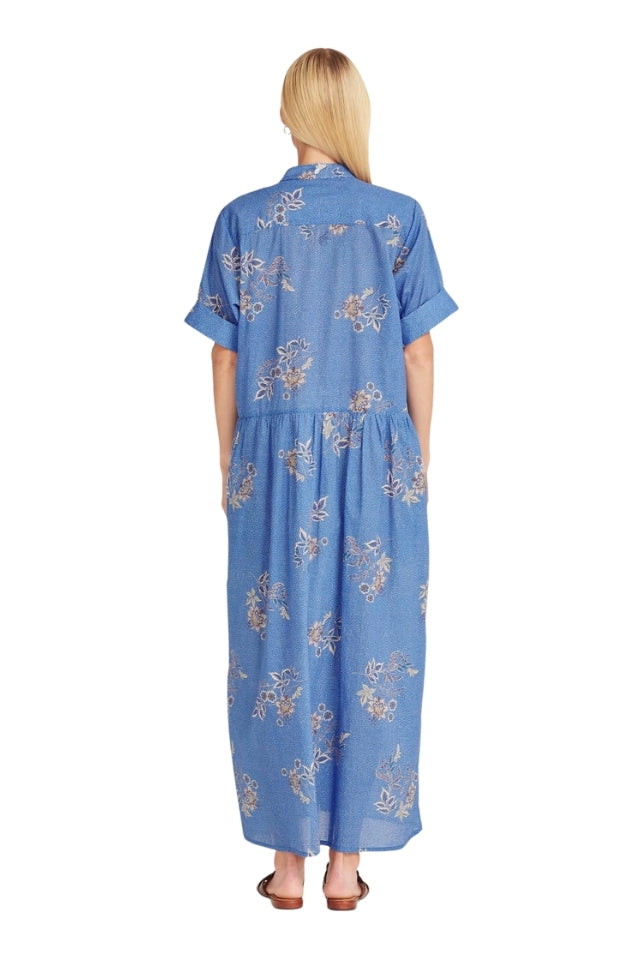 Monica Dress - Blue Print