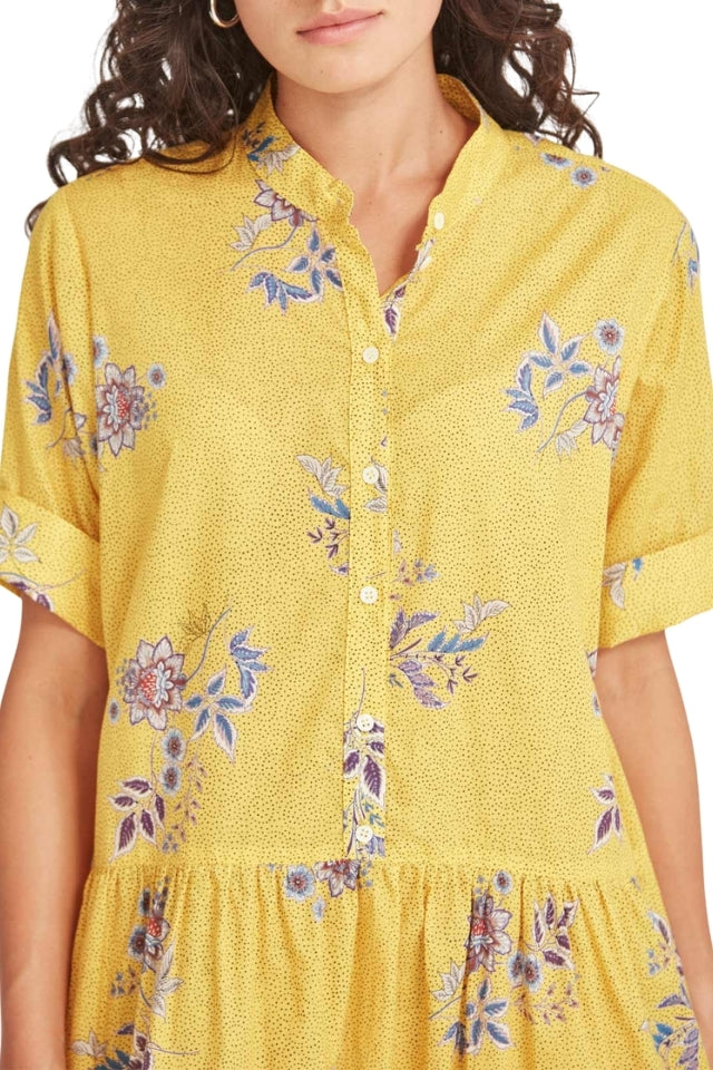 Monica Dress - Yellow Print