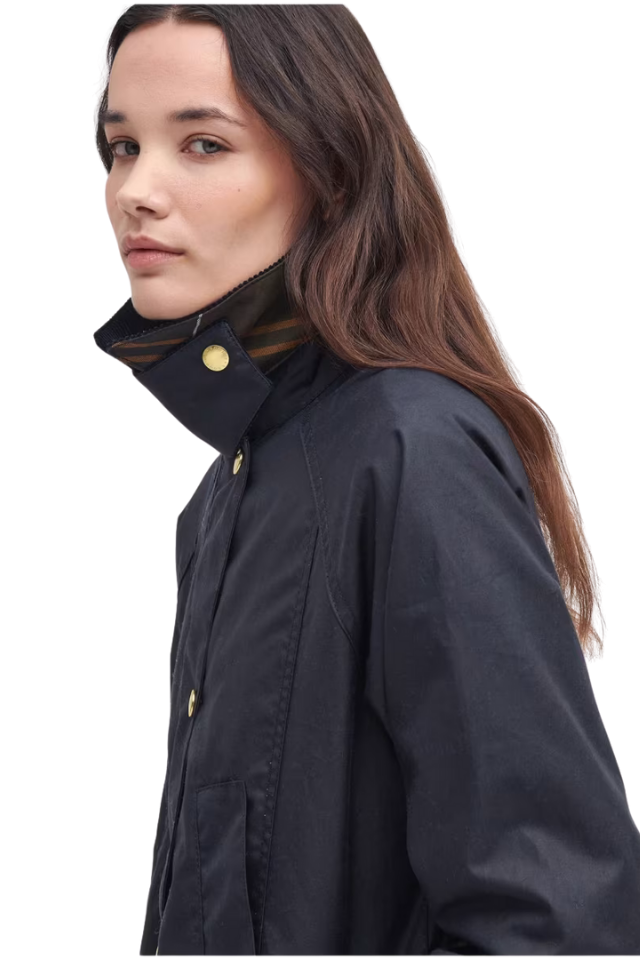 Modern Beadnell Wax Jacket - Navy/Classic