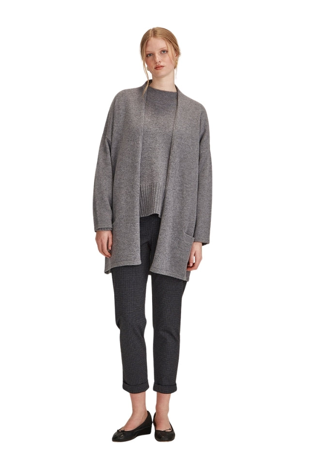 Morrissey Drape Cardigan - Grey Marle