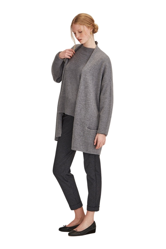 Morrissey Drape Cardigan - Grey Marle