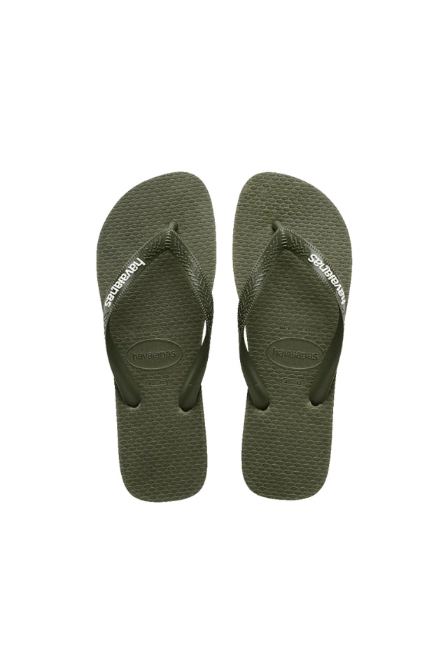 Kids Logo Filete Jandals - Moss/White