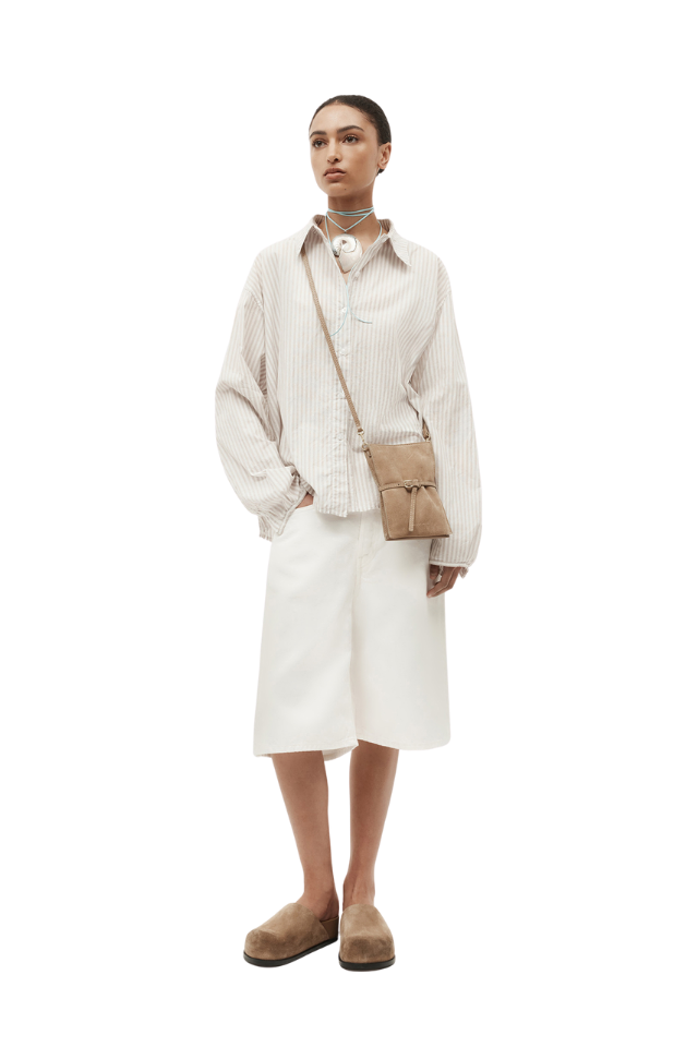 Mr Penny Pouchette - Oat Suede