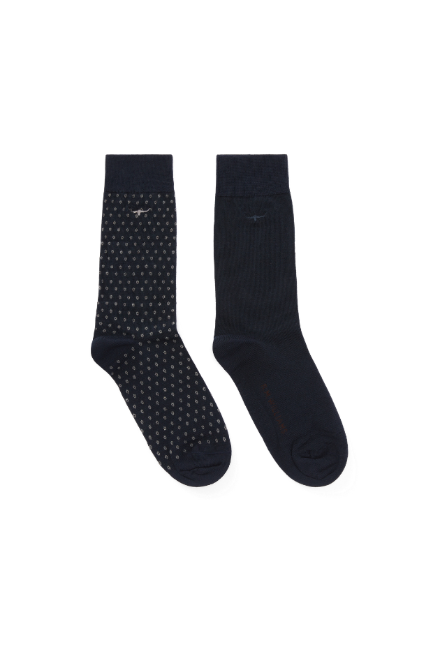 Nelson Polka Dot Sock - 2 Pack | Navy/Grey