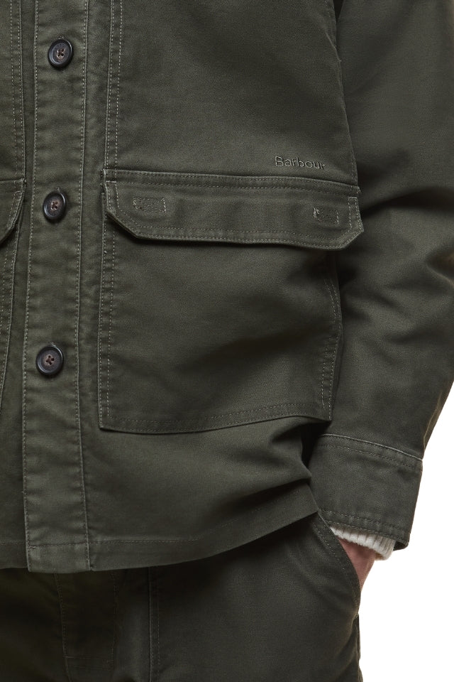 Newbirch OS Cotton Sateen Overshirt - Forest