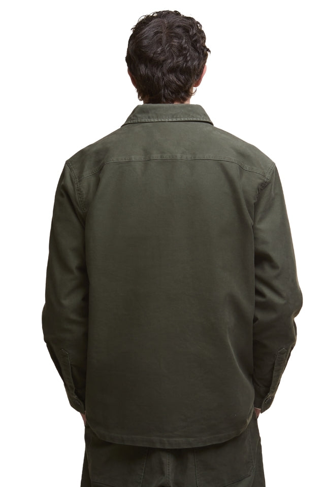 Newbirch OS Cotton Sateen Overshirt - Forest