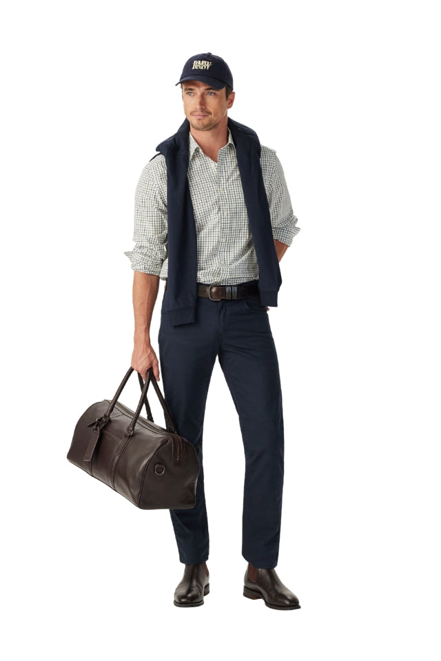 Newland Poplin Check Shirt - Moss