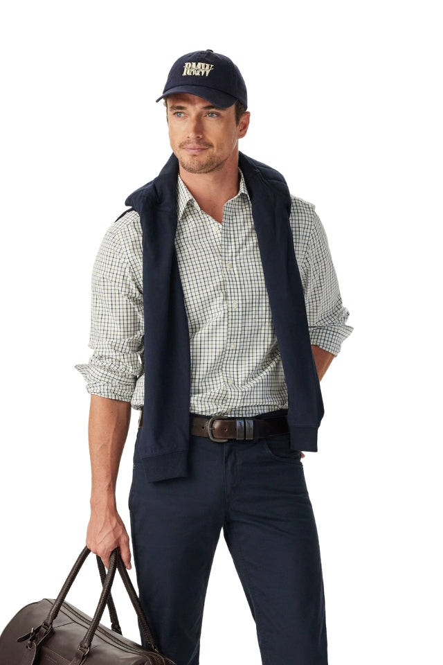 Newland Poplin Check Shirt - Moss