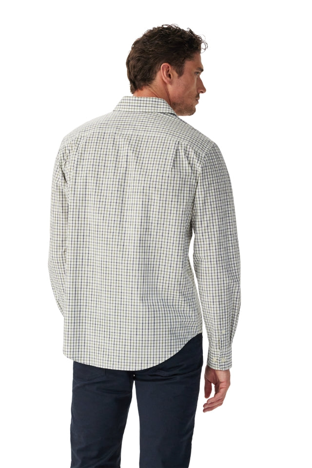 Newland Poplin Check Shirt - Moss