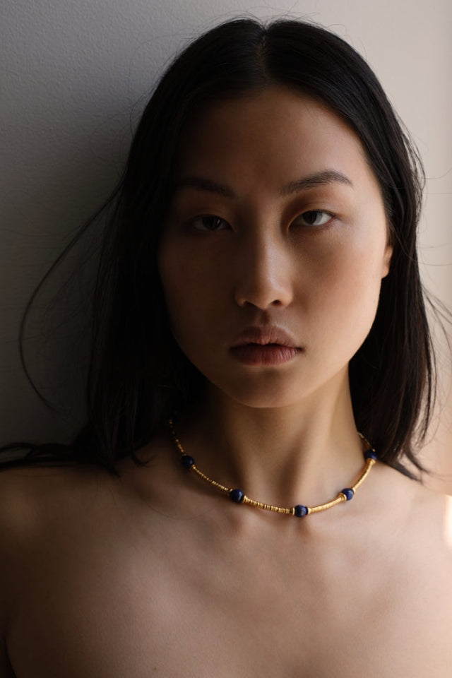 Olympia Necklace - Lapis Gold Vermeil