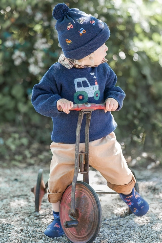Organic Beanie - Mystical/Tiny Tractors