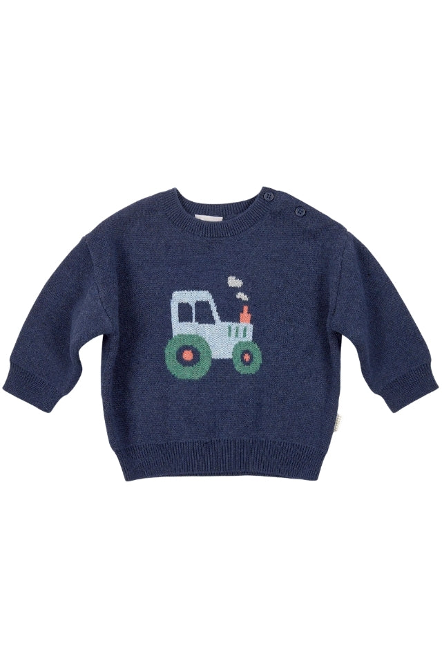 Organic Pullover - Mystical/Tiny Tractors
