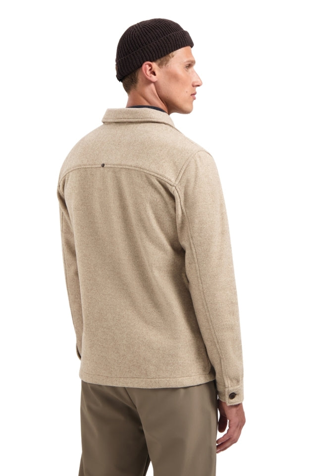 Overshirt Button Closure Melange - Khaki