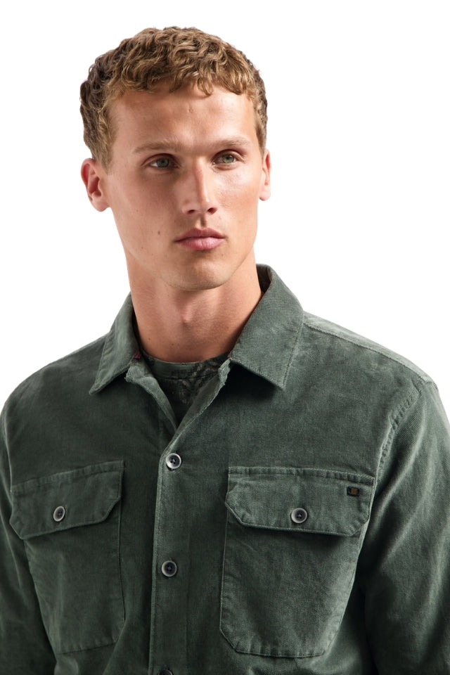 Overshirt Buttons Twill - Dark Green