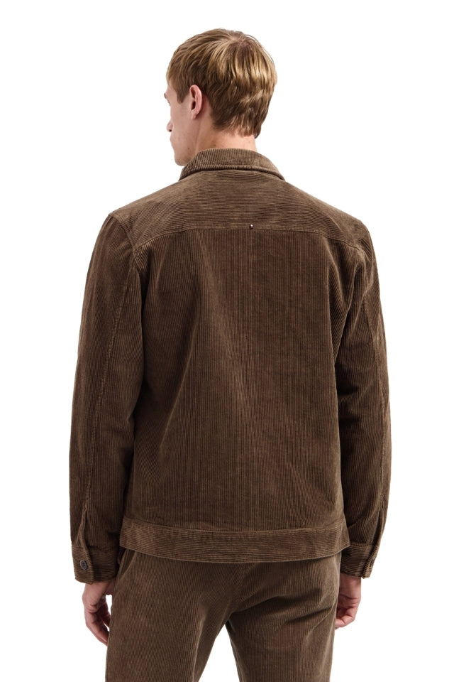 Overshirt Zipper Corduroy Coord - Taupe