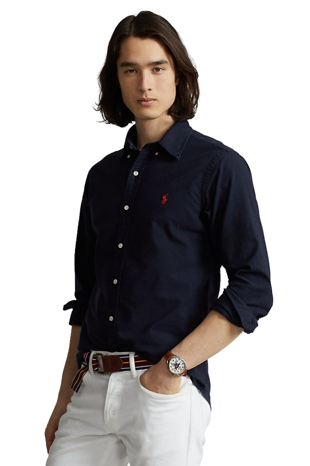 Custom Fit Oxford Shirt - Navy