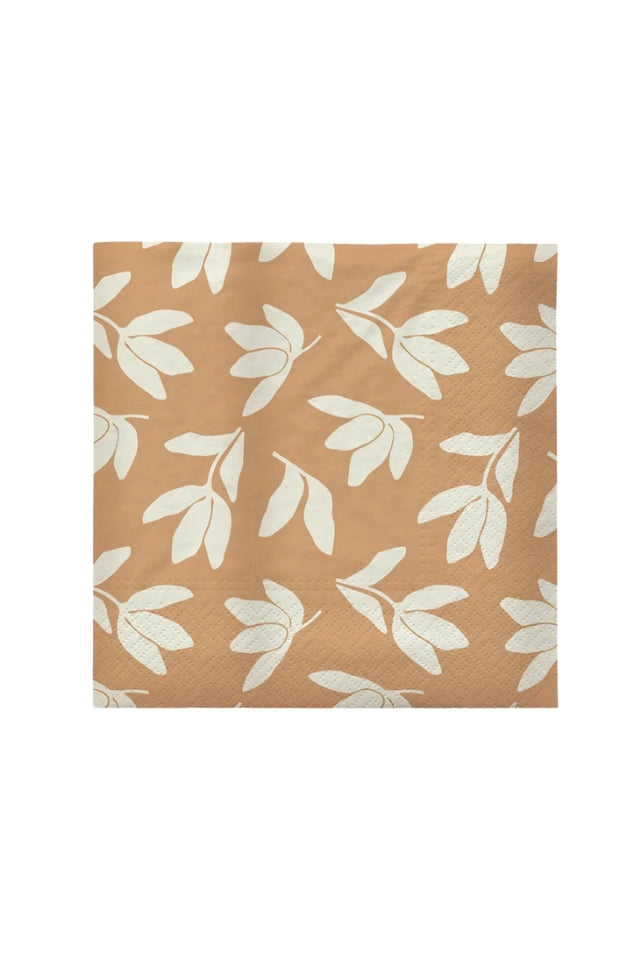 Paper Napkins Herbert - Cinnamon Sand/Off White