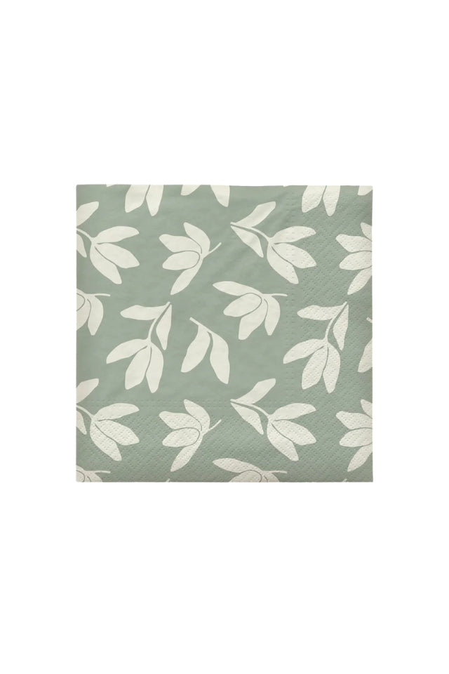 Paper Napkin Herbert - Desert Sage/Off White