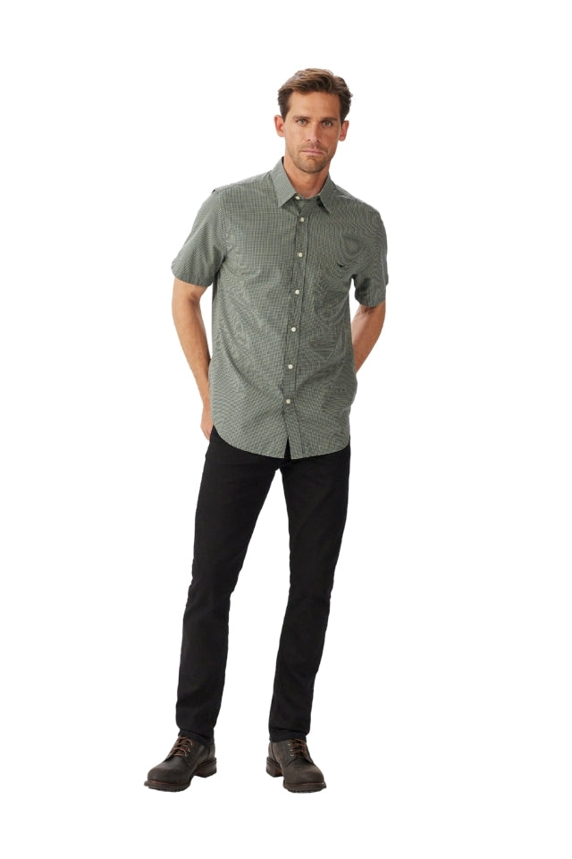 Parkes Regular Poplin Shirt - Sage/Navy