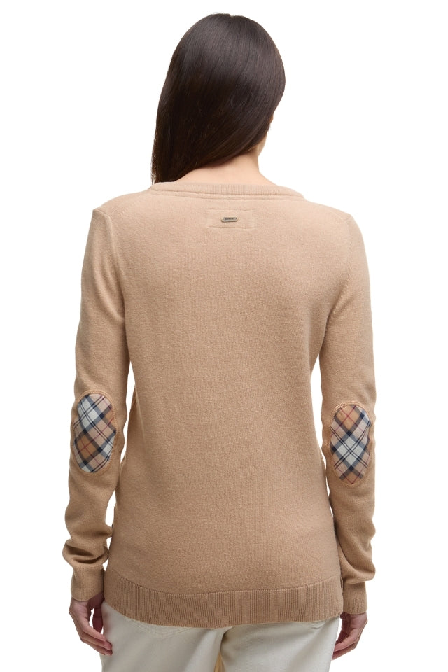 Pendle Crew Knitted Jumper - Pale Camel/Hessian