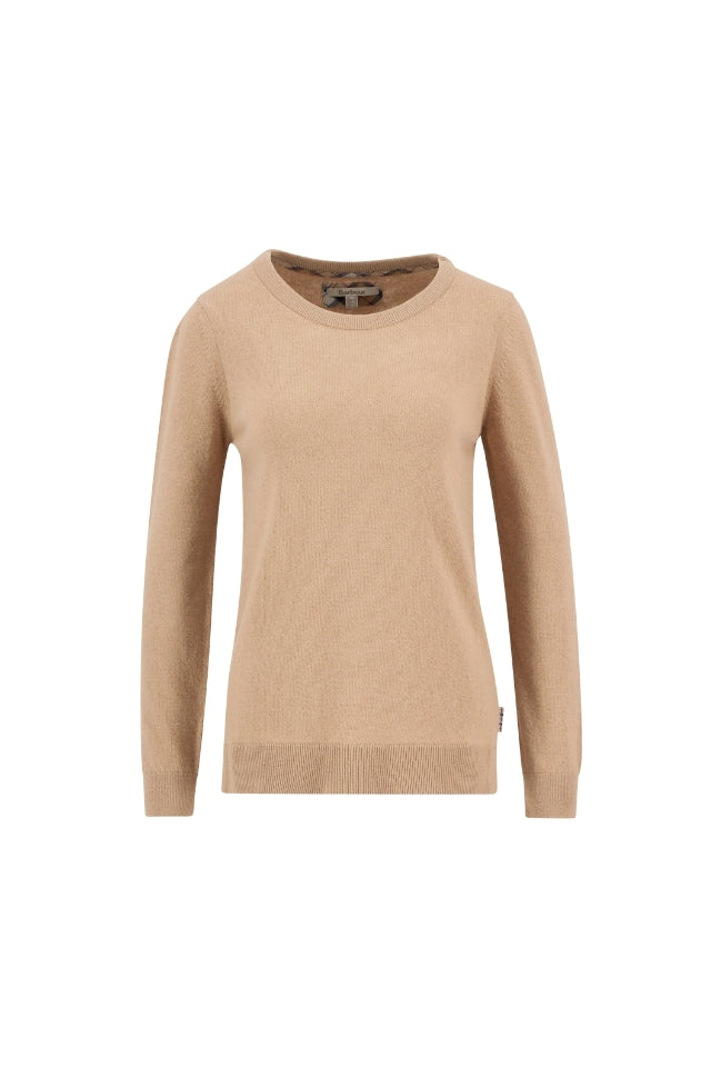 Pendle Crew Knitted Jumper - Pale Camel/Hessian