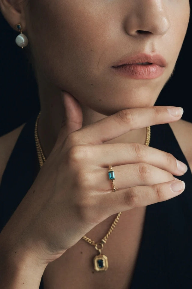 Pia Polished Ring - Topaz