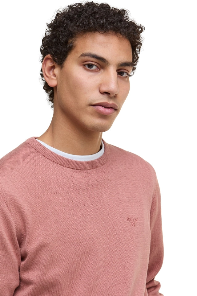 Pima Cotton Crew Neck Sweater - Earth Pink