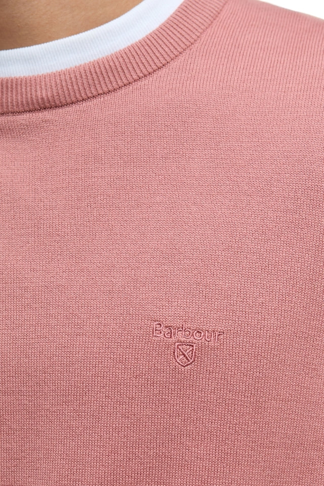 Pima Cotton Crew Neck Sweater - Earth Pink