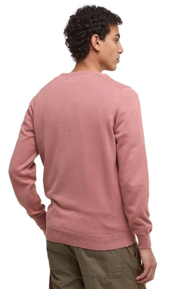 Pima Cotton Crew Neck Sweater - Earth Pink