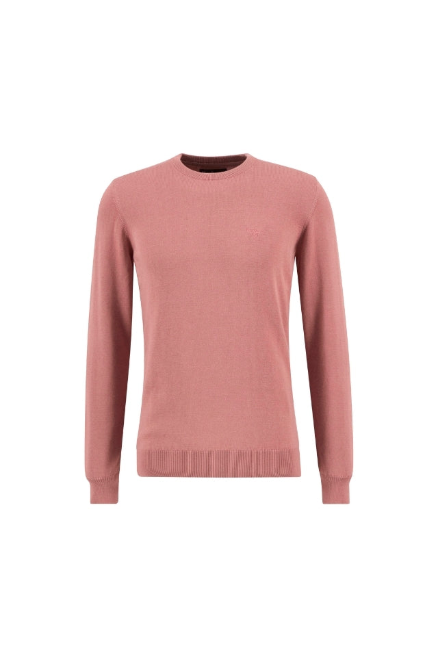 Pima Cotton Crew Neck Sweater - Earth Pink