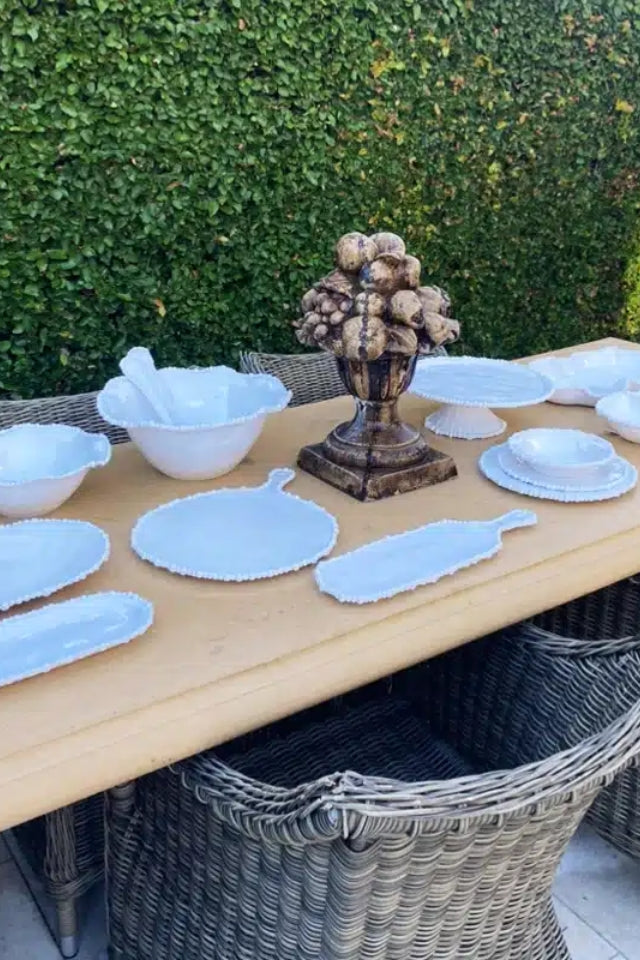 Pearl Melamine Platter - Handle 42cm